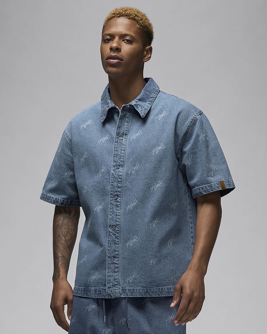 Denim t shirt men outlet